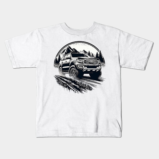 Ford Everest Kids T-Shirt by Vehicles-Art